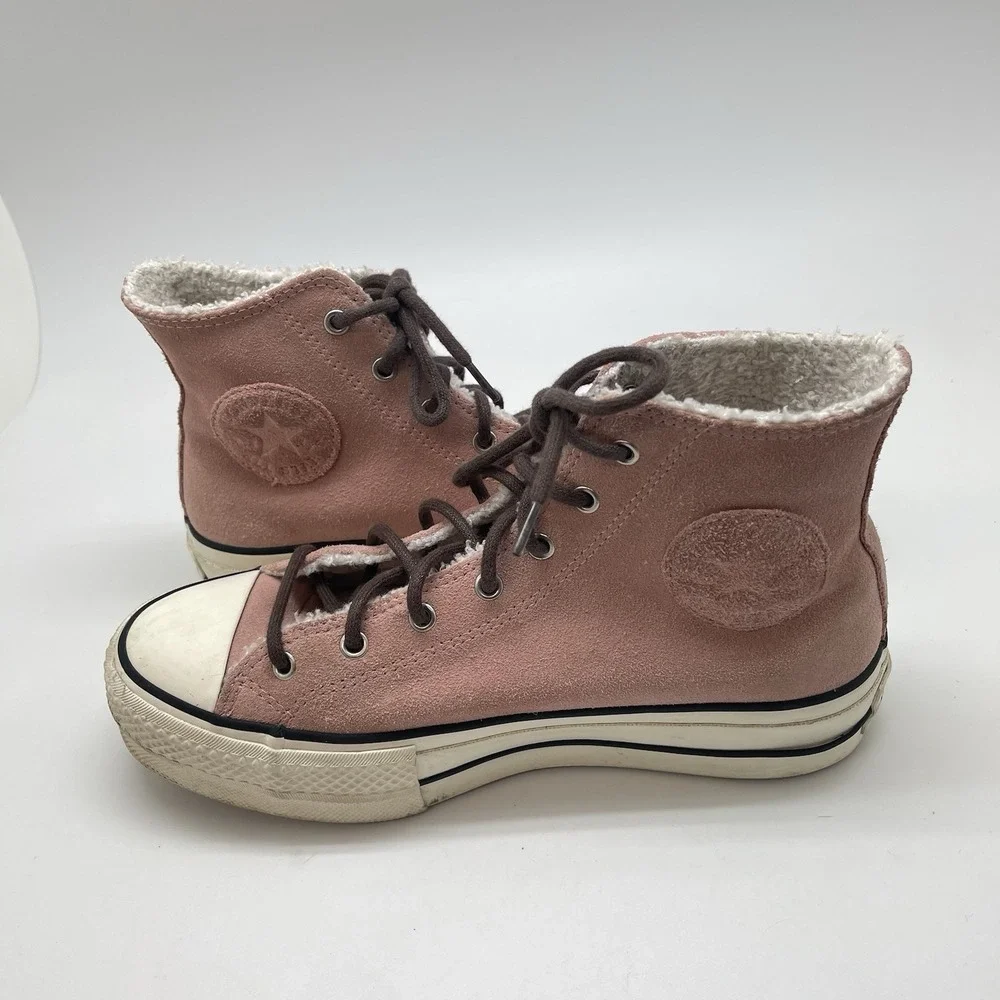 Converse Sneakers Womens 7 Sherpa Lined Hi Top Chuck‎ Taylor All Star Platform - Picture 6 of 9